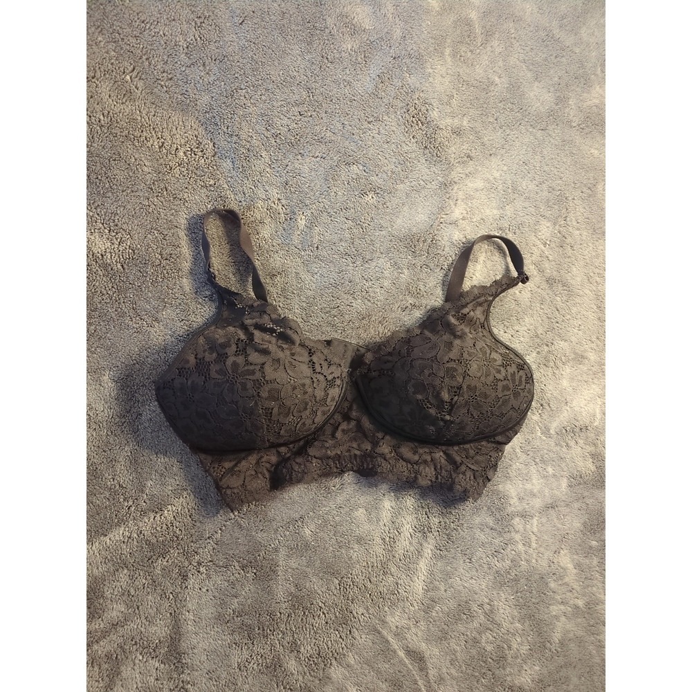 Maidenform Rendezvous Black Lace and Nylon‎ Bra Misses Size 34D